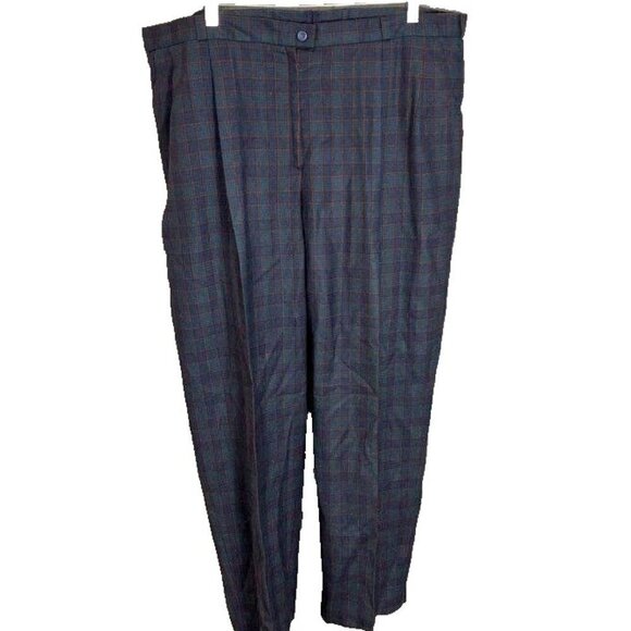 Givenchy Size 20W Women's Blue Dress Pants  Pockets Straight Leg 40x29 Vintage - Picture 1 of 3